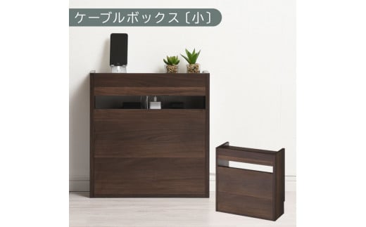 【完成品でお届け】ルーター収納ボックス〔小〕（ウォールナット）ケーブルボックス スリム 小サイズ/大サイズ ケーブル収納 ボックス コードケース タップボックス タップ収納 ルーター隠し 大型 ルーター収納 ルーターボックス コードボックス コード収納 LKANET300255-0-WAL 2118895 - 和歌山県海南市