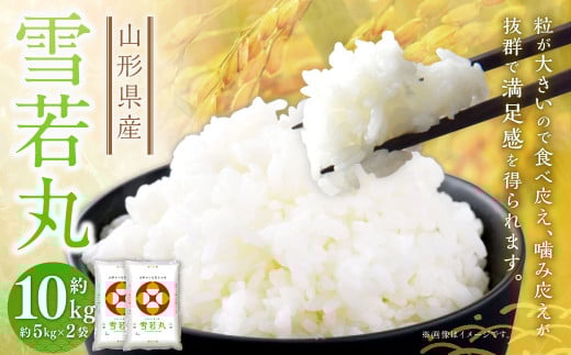 雪若丸〈令和6年産〉 約10kg（約5kg×2袋セット） 白米 10キロ 精米 ブランド米 お米 山形県 白鷹町 【2026年3月上旬までに順次発送予定】