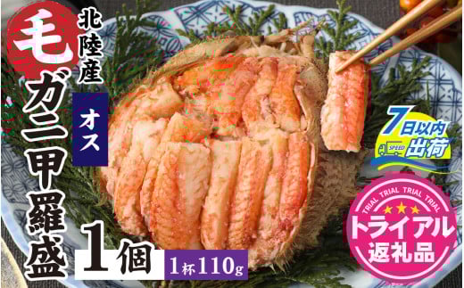 [トライアル返礼品]蟹好き集まれ!北陸産オス毛ガニ 甲羅盛[オス甲羅盛110g前後][訳あり] [A-096007] / カニ 蟹 かに ケガニ 毛蟹 毛がに ゆで 茹で 茹でがに ボイル 甲羅盛 甲羅盛り 北陸産 石川 かに ガニ 蟹 専門店 冷凍 手軽 かに酢 カニ 国産 オス 雄 訳アリ ワケアリ 甲羅蟹 甲羅がに