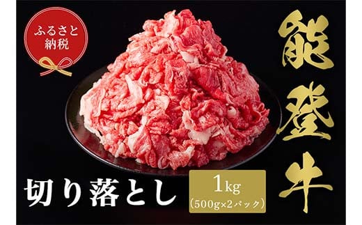 【和牛セレブ】能登牛 切り落とし 1kg（500g×2P）牛 牛肉 ビーフ 肉 黒毛和牛 能登牛 和牛セレブ F6P-2530