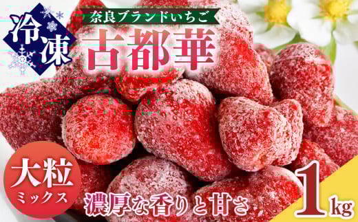 平群の古都華 冷凍いちご ミックスサイズ 1kg | フルーツ 果物 くだもの いちご 苺 イチゴ 古都華 ことか 冷凍  アイス 製菓 材料 ミックス スムージー  奈良県 平群町 扇田農園 834972 - 奈良県平群町