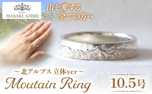 〔立体〕北アルプスのリング 10.5号│信州 アルプス リング 指輪 アクセサリー 手 飾り 山岳 山 北アルプス 特別 ジュエリー ふるさと納税 長野県 松本市