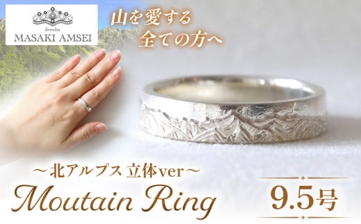 〔立体〕北アルプスのリング 9.5号│信州 アルプス リング 指輪 アクセサリー 手 飾り 山岳 山 北アルプス 特別 ジュエリー ふるさと納税 長野県 松本市