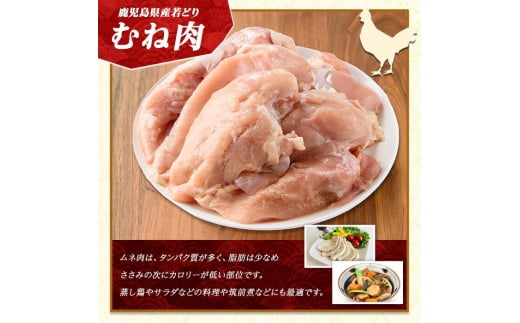 鹿児島県長島町のふるさと納税 鹿児島県産若どりセット(計8kg) 鶏肉 小分け 冷凍 鶏 ササミ ささみ 鶏むね肉 手羽元 【まつぼっくり】matu-1455R7