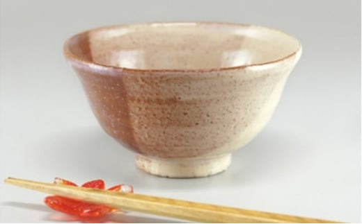 萩焼　ごはん茶碗 （掛分け）　｜HG000329