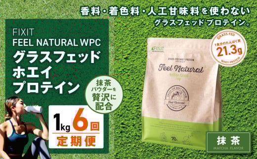 【定期便6回】FEEL NATURAL 抹茶  | G.Oホールディングス フィールナチュラル ダイエット サポート 置き換え プロティン プロテイン 朝食 乳酸菌 ダイエットサポート ドリンク 食事 国産 美容 ホエイプロテイン ココア 抹茶 ミルクティー プレーン 栃木県 真岡市 送料無料 2121897 - 栃木県真岡市