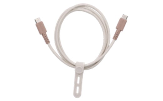 バイカラーケーブル USB-A to USB-C iPhone16e 16 15 Android各種 しなやか 絡まない データ転送 ケーブルバンド付 1m 2年保証 (MOT-BCECAC100) カプチーノ【 ケーブル 神奈川県 海老名市 】