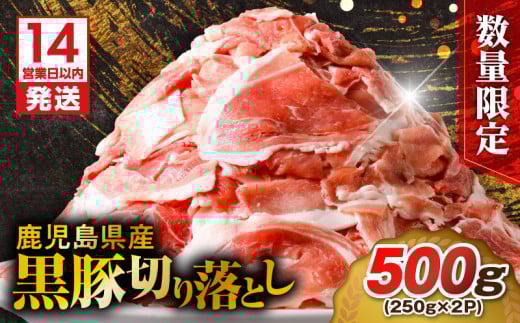 【14営業日以内に発送】【数量限定】鹿児島県産 黒豚切り落とし 500g　K025-001_01 1432335 - 鹿児島県鹿児島市