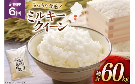 米 定期便 6回 令和7年 ミルキークイーン 10kg 6回 計60kg [渡部ファーム 山形県 高畠町 tk06ays810036] お米 白米 精米 ごはん ご飯 ブランド米 2135467 - 山形県高畠町