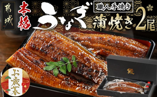 【お歳暮】職人手焼きの本格うなぎ蒲焼き2尾≪11月17日～12月21日お届け≫_MJ-3305-WG_(都城市) 国産 本格 うなぎ 鰻 蒲焼 宮崎 じっくり 特製タレ 香り豊かな ふっくら 香ばしい うなぎ