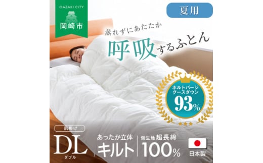 [夏用]究極に軽く、蒸れない羽毛ふとん (ダブルロングサイズ)190x210cm(HVG)【1615537】