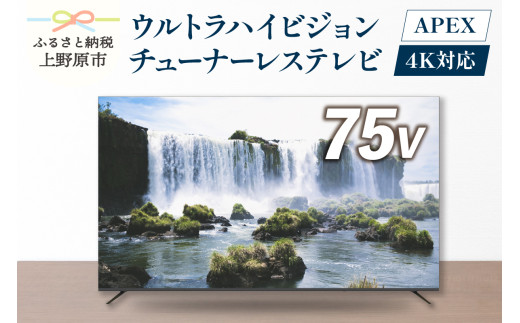 75V型４K対応液晶モニター 家電 ダイコーアペックス（AP75DPX） 1488908 - 山梨県上野原市