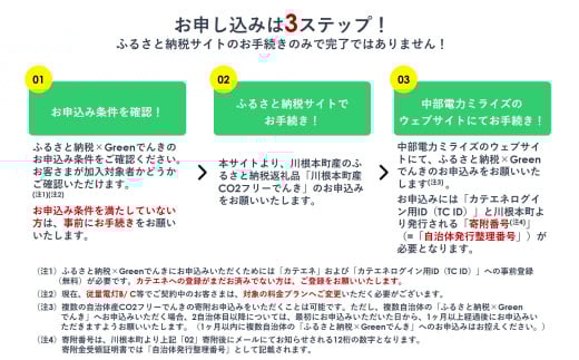 静岡県川根本町のふるさと納税 10-3 川根本町産CO2フリーでんき　10,000円コース（注：お申込み前に申込条件を必ずご確認ください）
