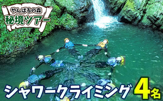 やんばるの森　秘境ツアー【シャワークライミング】4名様 やんばる アドベンチャー 秘境 探検 冒険 大自然 カヤック 沢のぼり 川遊び 滝つぼ遊び やんばる国立公園 亜熱帯 ジャングル ガイド付き 手軽に参加 非日常 特別 ヤンバルエクスペリエンス やんばる観光 東村 2121873 - 沖縄県東村