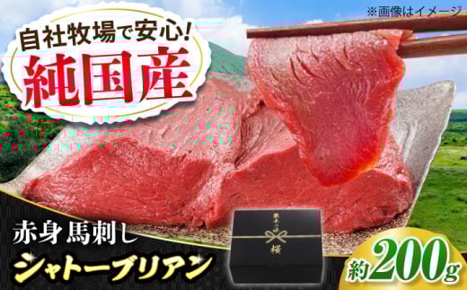 『純国産』熊本の味 赤身 馬刺し シャトーブリアン 約200g チルド 冷蔵 ブロック【有限会社 九州食肉産業】 [AYCN057] 2120791 - 熊本県合志市