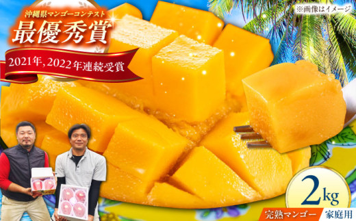 【家庭用】仲村農園の完熟アップルマンゴー 2kg マンゴー 沖縄 果物 フルーツ ギフト 沖縄市 / 仲村農園 [BCCU003] 2130886 - 沖縄県沖縄市