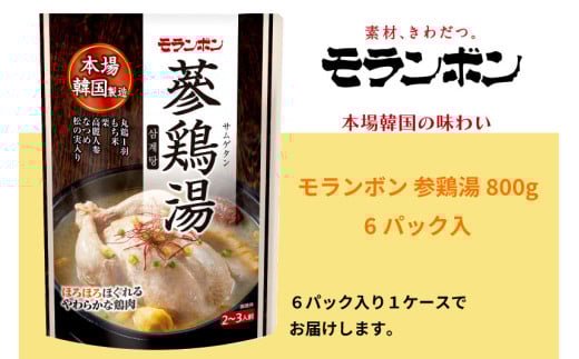 【モランボン】参鶏湯800g　6パック入