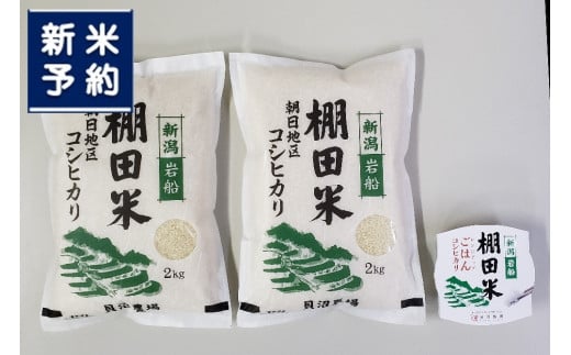 【新米受付・令和7年産米】【12ヶ月定期便】新潟県村上市岩船産 棚田米コシヒカリ 4kg（2kg×2袋）+パックごはん(150g×1個) ×12ヶ月 1067146N