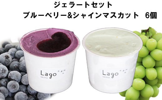 ※EB008と同商品のため終了※農家直送]ジェラートセット ブルーベリー＆シャインマスカット[持田農園]