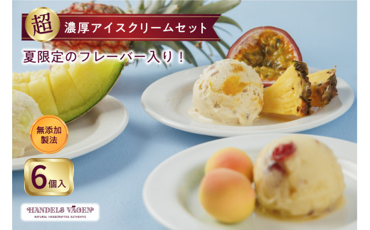 ハンデルスベーゲン 無添加アイスクリーム / 季節の６個セット【夏】季節限定 メロン 梅 パイン 北海道牛乳 マカダミアキャラメルココナッツ チョコミント 1374365 - 神奈川県横浜市