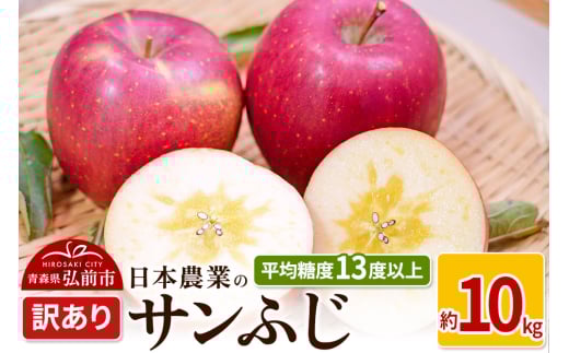 りんご 【先行受付】平均糖度13度以上！ サンふじ 約10kg 訳あり 893992 - 青森県弘前市