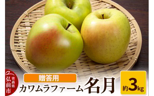 りんご【先行受付】名月 約3kg カワムラファーム 贈答用 1492925 - 青森県弘前市