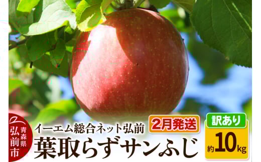 りんご【2月発送】【訳あり】葉取らず サンふじ 約10kg 糖度 13度以上 EMりんご 684493 - 青森県弘前市