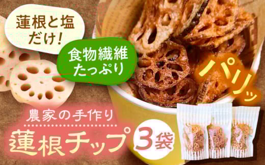 【先行予約 10月より順次発送いたします】 農家が作る レンコンチップ ヒマラヤ岩塩味 おやつ レンコン 蓮根 愛西市 / しのだ農園-SHINODA FARM- [AECE006]