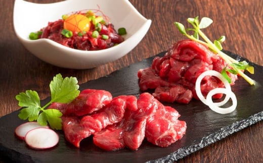 【お中元対象】ふじ馬刺し特選詰合せ【華】 / 食べ比べ 国産 馬肉 赤身 熊本県 菊陽町 【株式会社フジチク】 [BHAD107]