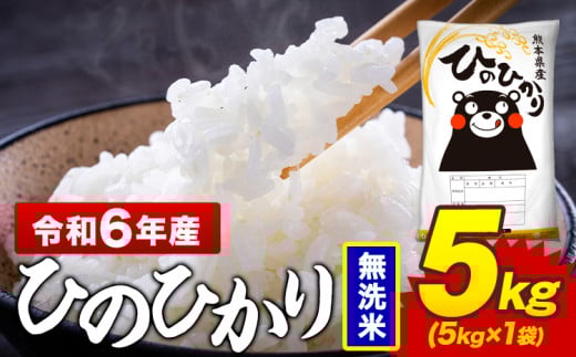 令和6年産 無洗米 米 ひのひかり 5kg《7-14日以内に出荷予定(土日祝除く)》熊本県 菊池市 国産 熊本県産 精米 無洗米 送料無料 ヒノヒカリ こめ お米  2132643 - 熊本県菊池市