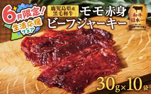 【 期間限定 生活応援 】鹿児島県産黒毛和牛モモ赤身ビーフジャーキー　K098-009 630000 - 鹿児島県鹿児島市