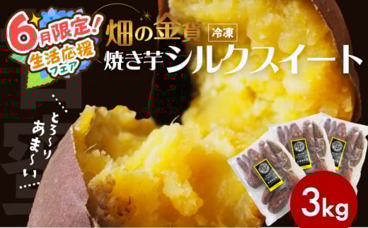 【 期間限定 特別価格 】畑の金貨 焼き芋シルクスイート 3kg　K181-001_03 1047298 - 鹿児島県鹿児島市