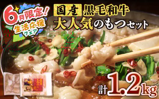 【 期間限定 生活応援 】黒毛和牛！大人気のもつ（ホルモン）セット　K002-006 469274 - 鹿児島県鹿児島市