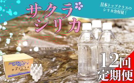 【みずの里】【定期便 12回】阿蘇の天然シリカ水「サクラシリカ」500ml×24本