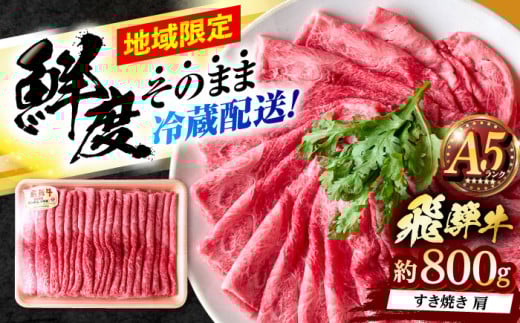 ※冷蔵配送/地域限定※ 飛騨牛 肩 すきやき 800g 瑞浪市 / きなぁた瑞浪 和牛 国産 岐阜県産 [AZCI032]