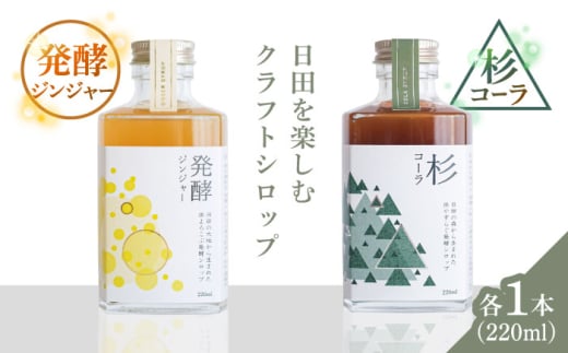日田杉香るクラフトコーラ　「杉コーラ」　/ピリッと生姜とシナモンの甘い香り　「発酵ジンジャー」　 飲み比べセット（杉コーラ、発酵ジンジャー2本セット/各1本） 日田市/株式会社インパクト スパイス 炭酸 シロップ [ARDA009] 2134952 - 大分県日田市