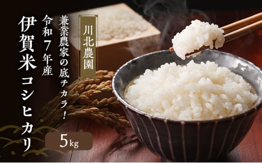 兼業農家の底チカラ！川北農園 令和7年産 伊賀米コシヒカリ 5kg