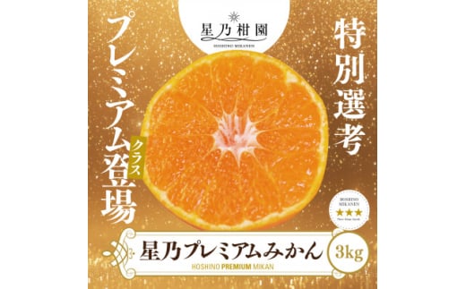 ＜三つ星ブランド＞星乃みかんプレミアムシリーズ(3kg)＜C45-94＞【1625778】