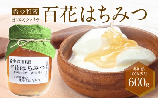 ＜京都府産＞希少和蜜 日本ミツバチの純粋『百花はちみつ(和蜜)』600g はちみつ 蜜 ハチミツ 蜂蜜 国産 【047-01】 831832 - 京都府木津川市