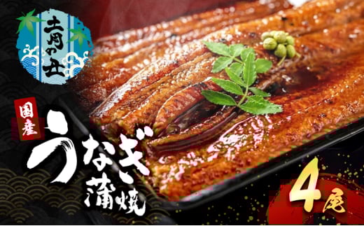 【2025年7月12日より発送】土用の丑の日「国産うなぎ蒲焼」4尾(960g～1kg) [№5385-0611]