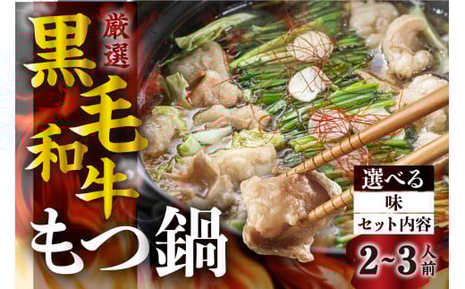 [簡易包装]飛騨産 黒毛和牛 もつ鍋セット(2-3人前) ●選べるスープ / セット内容● 〆付 鍋の素 牛肉 肉 鍋 なべ モツ もつ ホルモン 選べる セット ラーメン らーめん 麺 国産牛 和牛 冷凍 飛騨市 7000円 10000円 7千円 1万円
