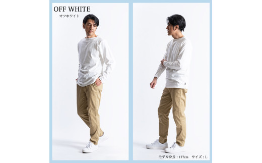 メンズ　長袖ボートネックTシャツ（FL22FＷ-004M）オフホワイト 白【Mサイズ】| メンズ シャツ 長袖シャツメンズ ファッション シャツ メンズ シャツ メンズ 長袖シャツ  1429925 - 愛媛県松山市