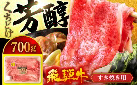 ＜口の中でとろける美味しさ＞ 飛騨牛 A5ランク すきやき用 700g【有限会社マルゴー】霜降り A5等級 和牛 [MBE004] 729057 - 岐阜県土岐市