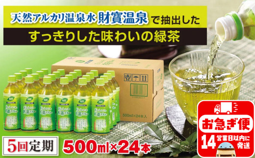 C3-22118／【5回定期】財宝のおいしい お茶 500ml×24本