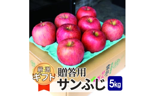 ＜25年12月出荷予定＞平均糖度13度以上! サンふじ 約5kg 贈答用【1612821】 2084222 - 青森県青森市