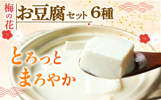 [梅の花]お豆腐食べ比べセット6種 湯葉 湯葉豆腐 木綿豆腐 絹ごし豆腐 豆乳 湯豆腐 とうふ ゆば 厚揚げ豆腐 豆乳飲料 湯葉 豆乳 しだれゆば 湯葉丼 大豆 健康 鍋 井手町 京都[049]