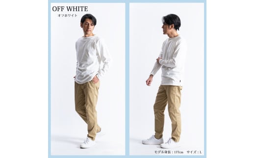 メンズ　長袖ボートネックTシャツ（FL22FＷ-004M）オフホワイト 白【Lサイズ】| メンズ シャツ 長袖シャツメンズ ファッション シャツ メンズ シャツ メンズ 長袖シャツ  1238448 - 愛媛県松山市