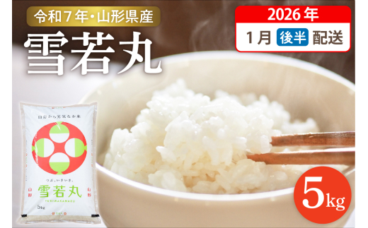 【令和7年産米】☆2026年1月後半発送☆ 雪若丸 5kg（5kg×1袋）山形県 東根市産　hi003-147-013-1 1238436 - 山形県東根市