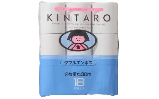 金太郎 トイレットペーパー ダブル 18ロール×6パック（108ロール） / トイレットペーパー エンボス加工 新生活 日用品 消耗品 防災 備蓄 生活用品 再生紙 コスパ やわらか 長持ち 無香料
