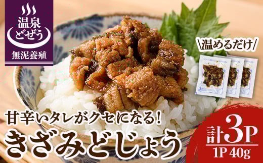 温泉どじょう きざみ (計120g・40g×3P) ドジョウ どぜう 温めるだけ タレ 名物 無泥養殖【117100100】【宇佐養魚】
